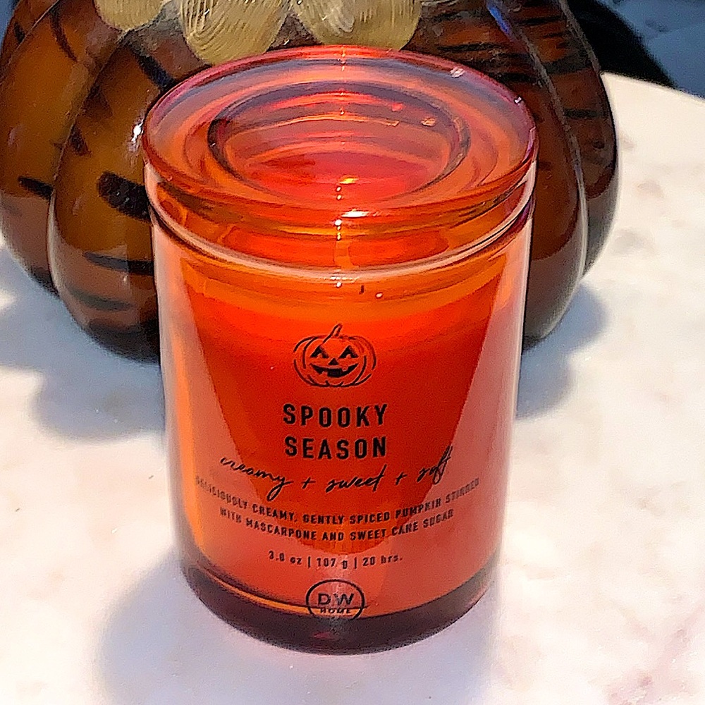 DW HOME CANDLE SPOOKY SEASON SPICED PUMPKIN RICHLY SCENTED NEW 1 WICK MINI